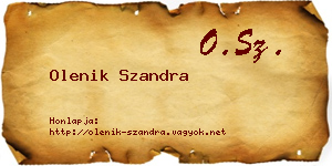 Olenik Szandra névjegykártya